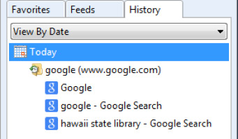 IE browser history