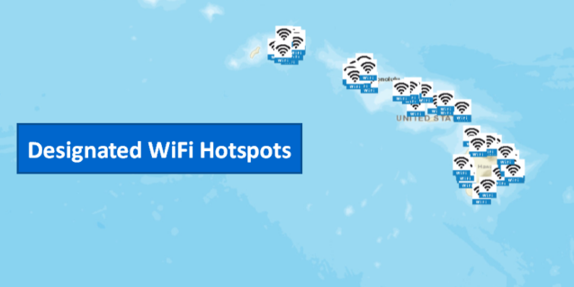 <a href="https://cca.hawaii.gov/broadband/dcca-designated-wifi-hotspots/">WIFI HOTSPOTS OFFERING 1 HOUR FREE SERVICE<br /><span>Read More<span class="fa3icon icon-signin"></span></span></a>