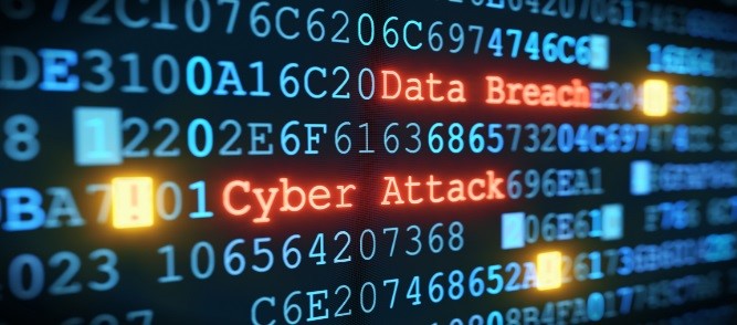 Data breach cyber attack graphic