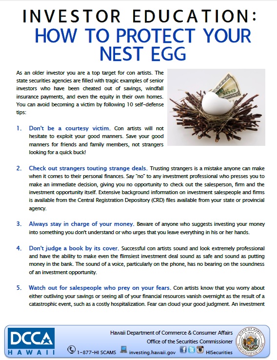 How To Protect Your Nest Egg